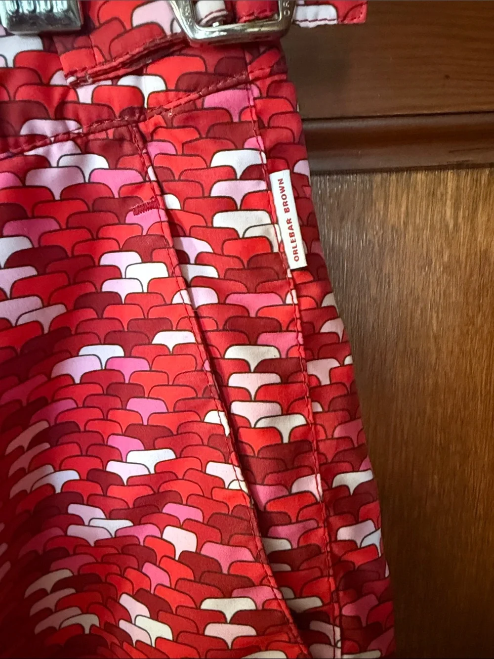 Orlebar Brown Red and White Patterned Men’s Swim Bermudas